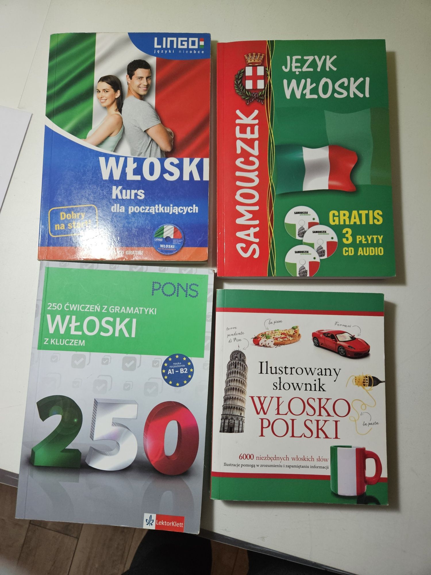 Jezyk włoski podręczniki nauka samouczek fiszki