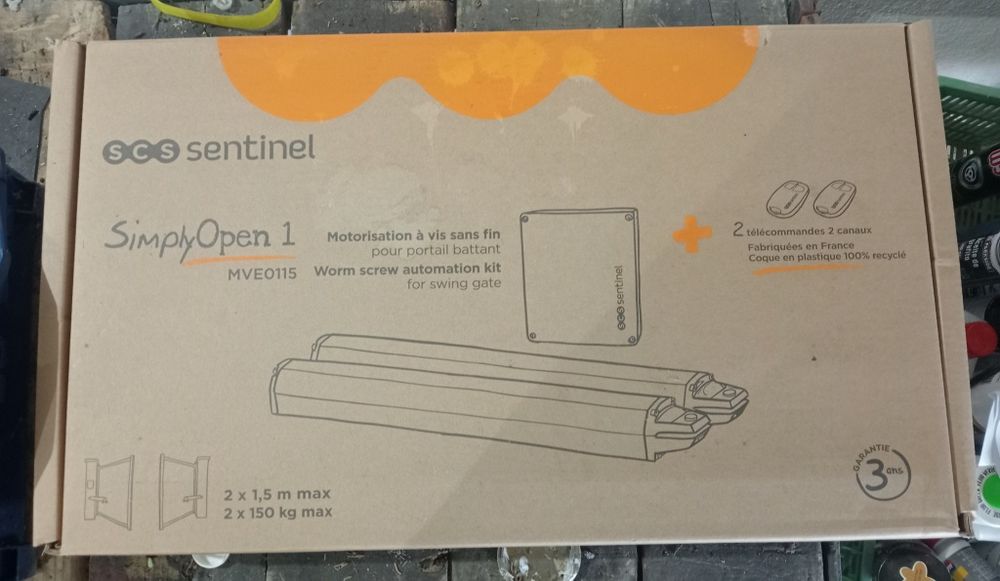 Kit de Braços Automáticos para Portão SCS Sentinel simplyopen1 MVE0115