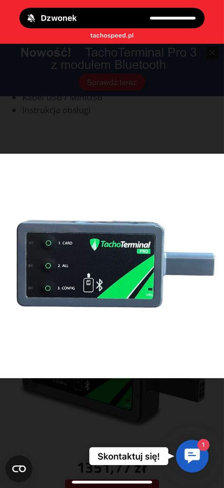 TachoTerminal Pro 3 + BT + Aplikacja + Program