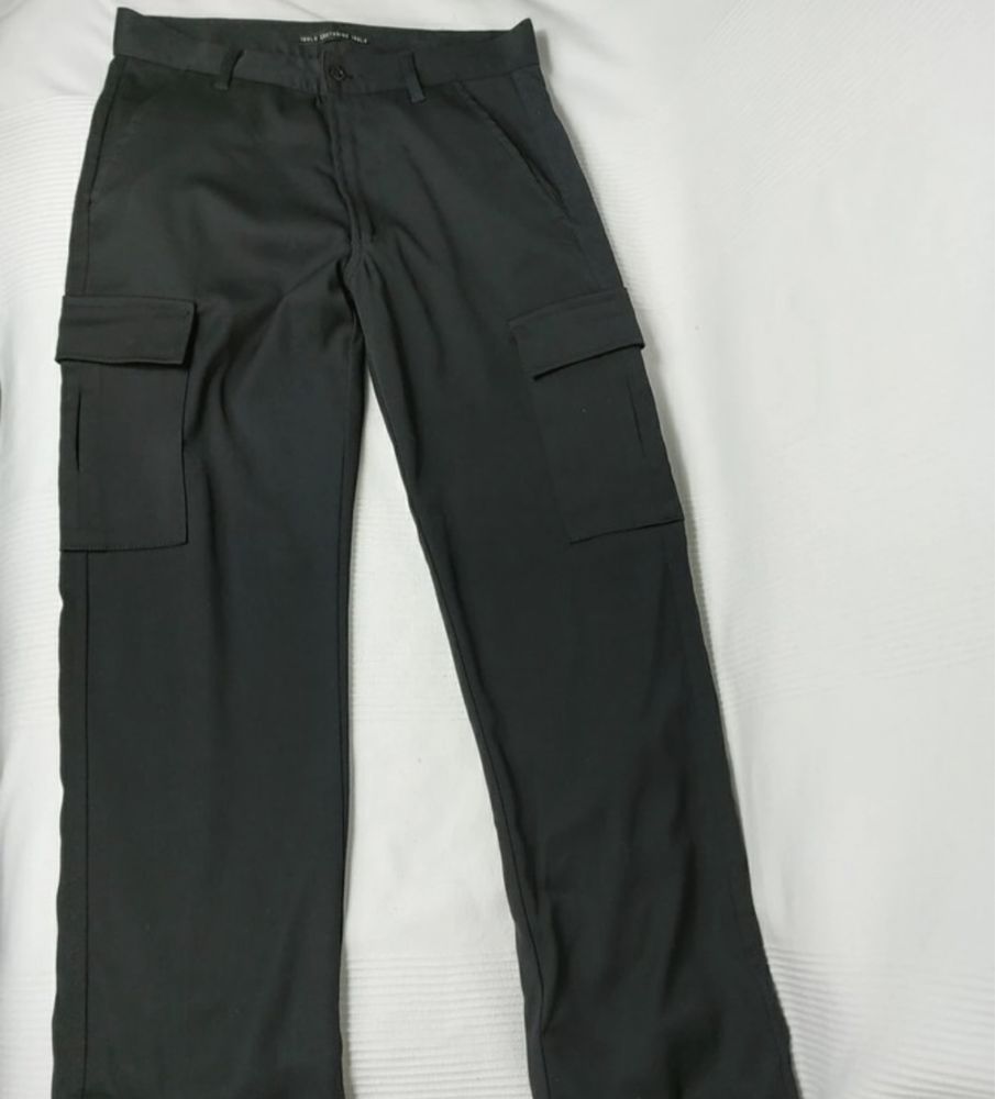 Nowe Czarne Spodnie Damskie Baggy Cargo Pants Vintage Y2k, Idols 29