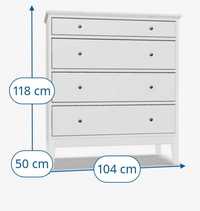 Komoda biała Ikea IDANÄS 104x118 cm