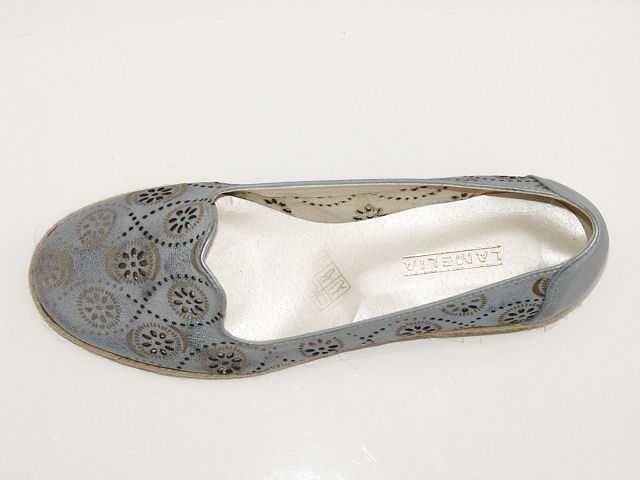 Balerinki skóra niebieskie LAMELIA 40C1162 r. 36 SALE !!!