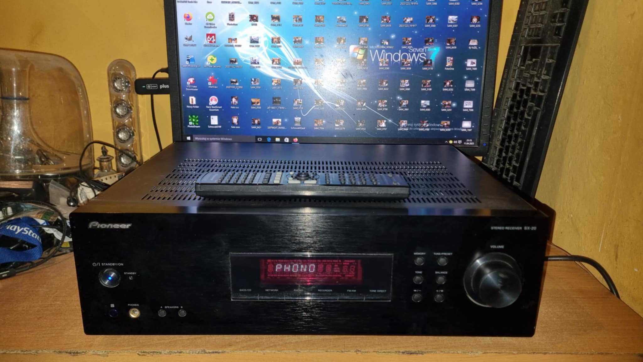 Amplituner stereo PIONEER SX-20 2x100Watt 8ohm wejście Phono z pilotem