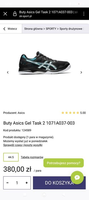 Buty do piłki nożnej halówki Asics stan idealny jak nowy
