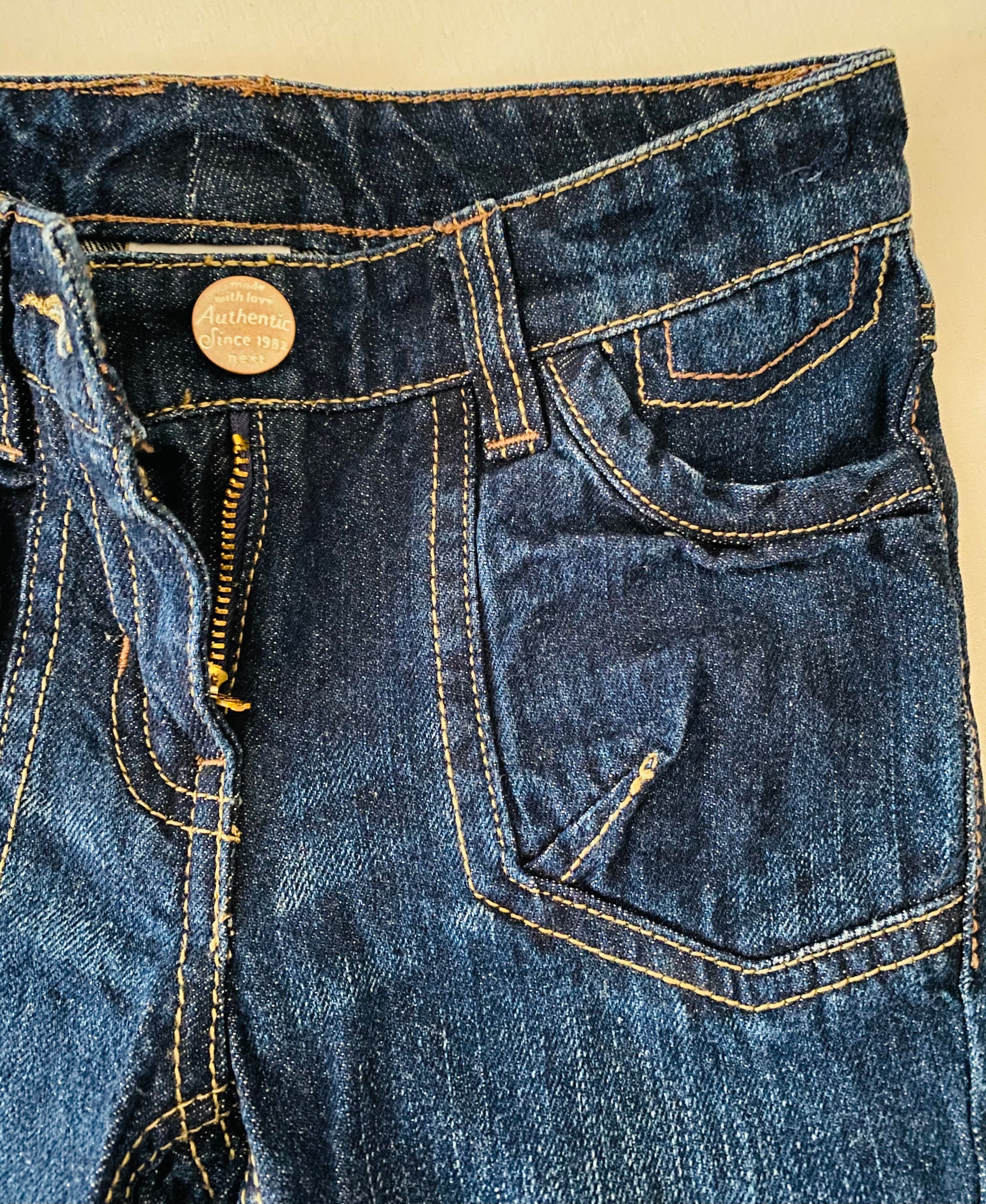 Jeansowe spodnie Next dziewczęce rozm. 98 cm