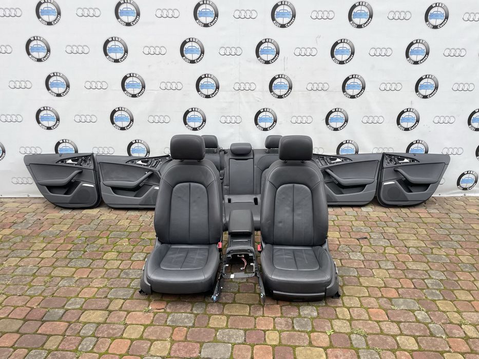 Audi A6 C7 салон електро чорний з памятю Ауді А6 Ц7 салон чорний