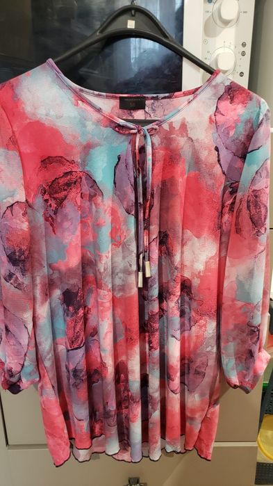 Блузка четвертной рукав, разлетайка натуральная на л