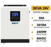[NOVO] Inversor Híbrido 2400W 24V • 50A PWM • Onda Pura