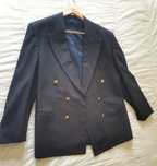 Casaco blazer com botões cruzados