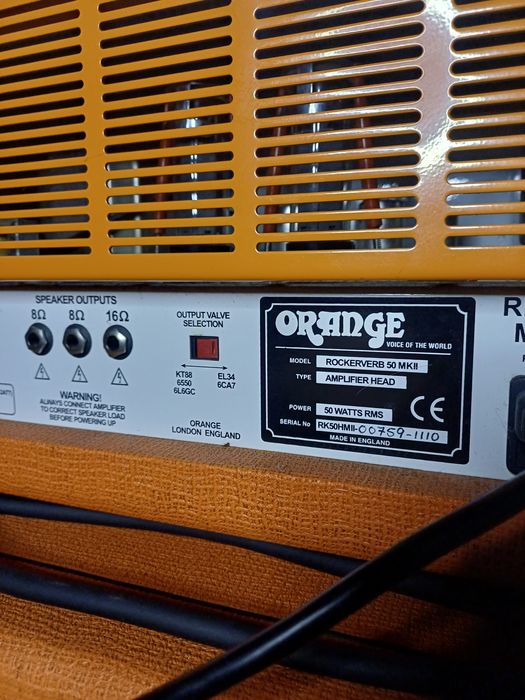 Amplificador Orange Rockerverb 50 mkii + Coluna Orange PPC 212 (120w)
