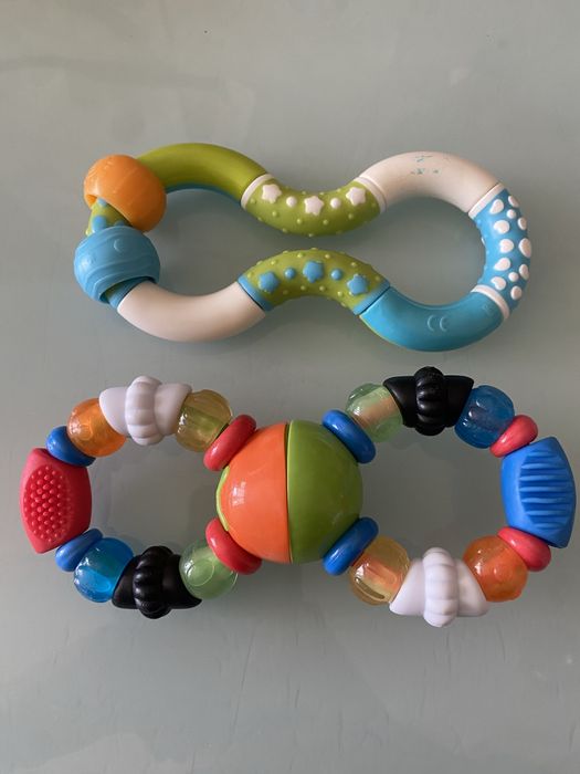 Brinquedo educativo Quebra cabecas bebe mordedor anel denticao