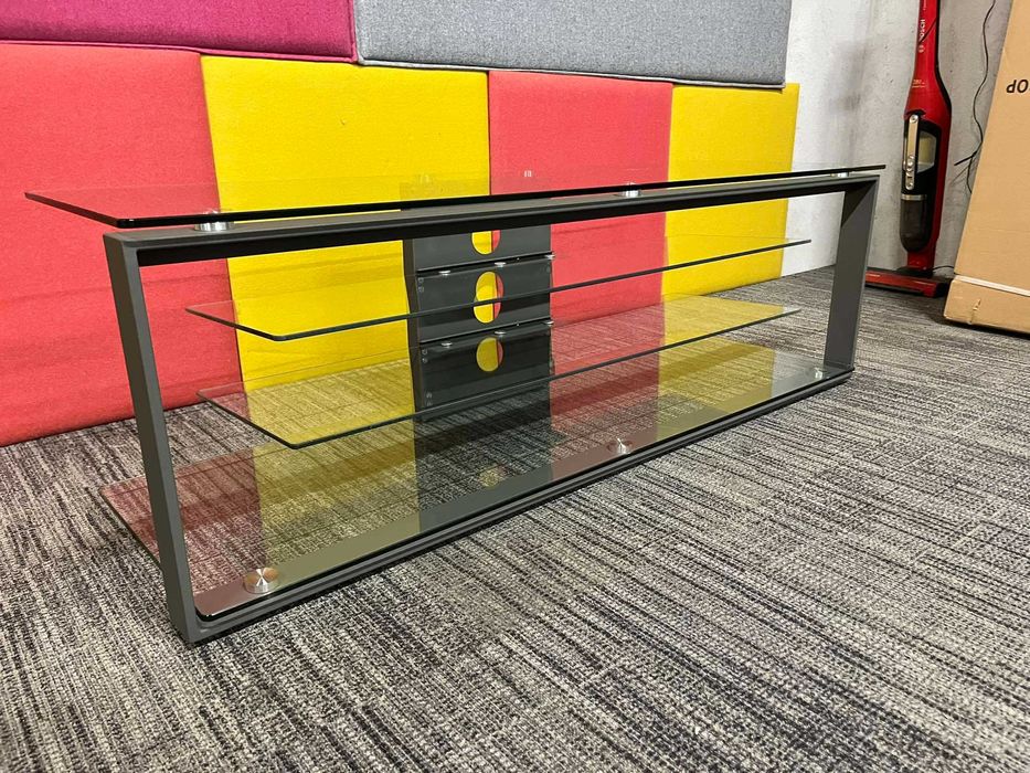 Stolik audio, RTV szklany pod tv, sprzęt audio piękny 42x130x40 zobacz