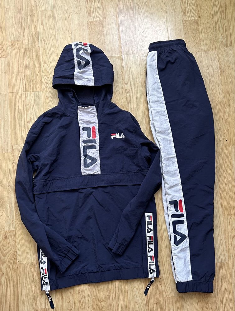 Fila костюм 13-15 лет нейлоновый оригинал 160 см кофта штаны XS