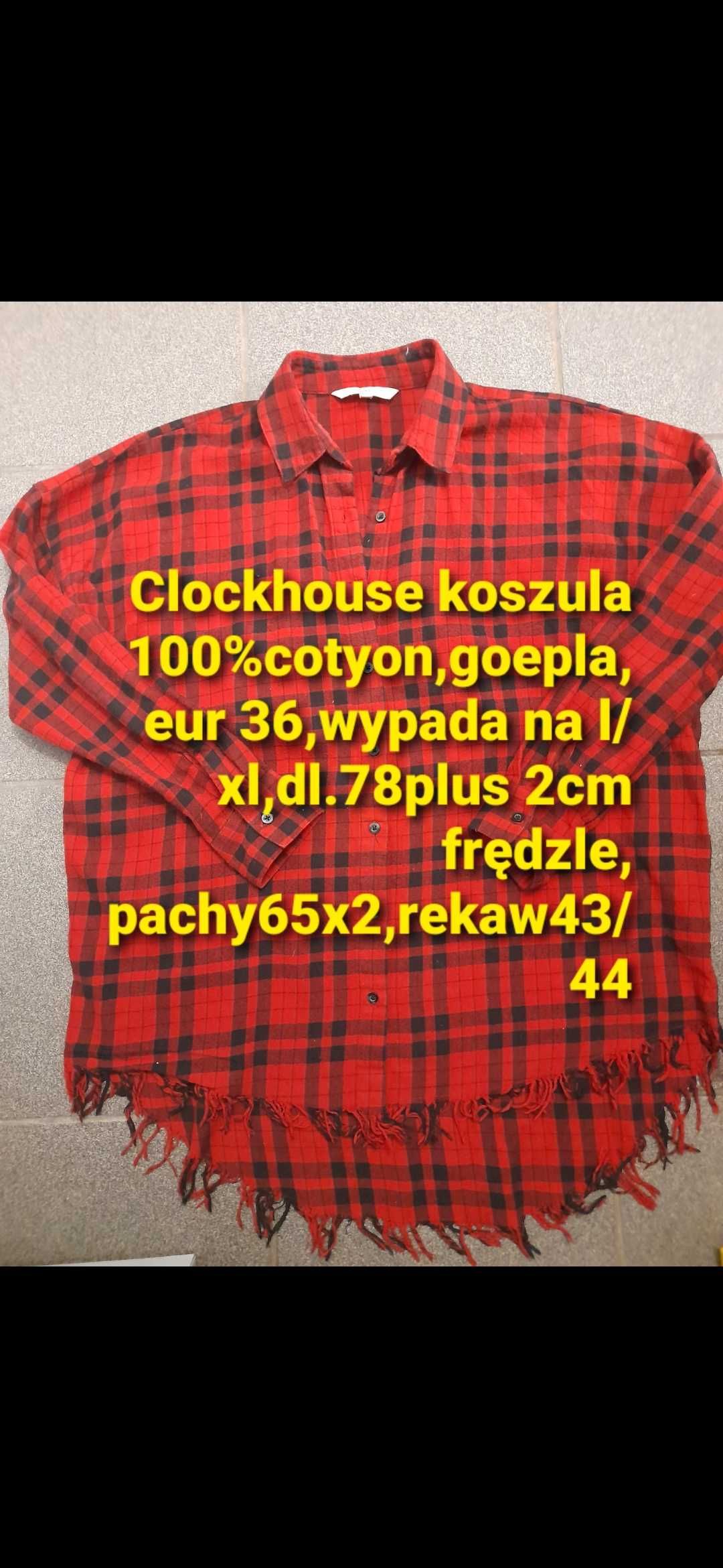 Clockhouse  koszula kratka ,świąteczna l /xl