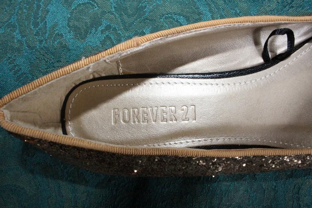 Балетки блестящие, бренд Forever 21, США