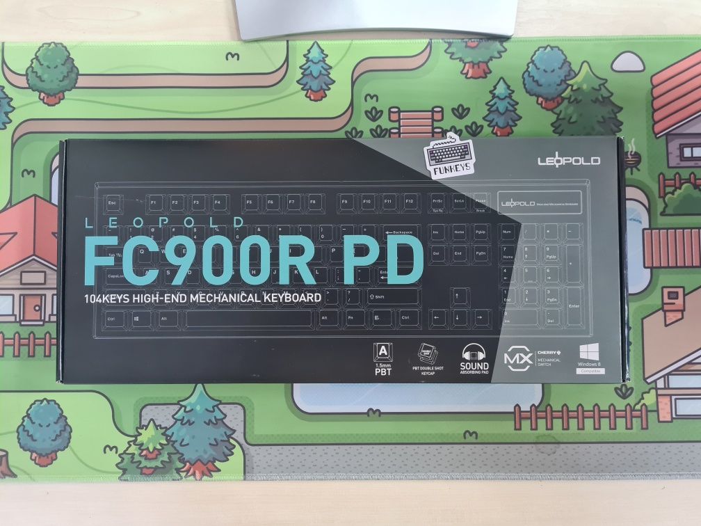 Leopold FC900R White and Grey PD Wired Keyboard / Леопольд клавиатура