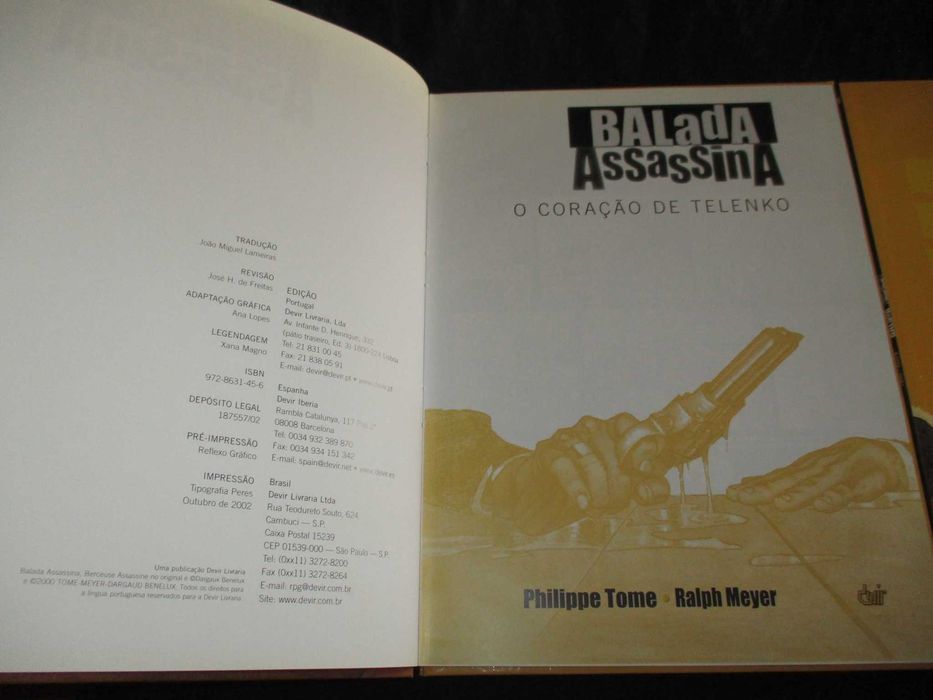 Livros BD Balada Assassina O Coração de Telenko Devir