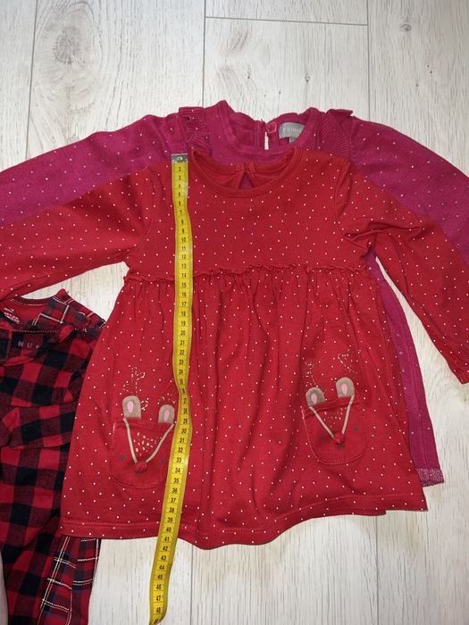 Плаття новорічне 6 місяців до 2-х років в клітинку