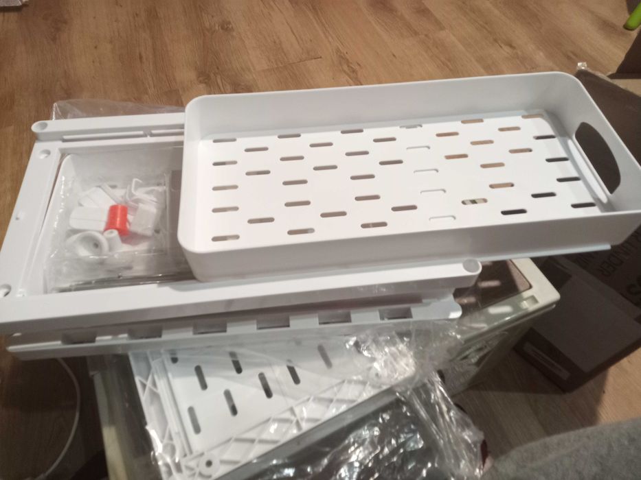 2 Organizery kichenne wysuwane do szafki dwupoziomowy pod zlew stojak