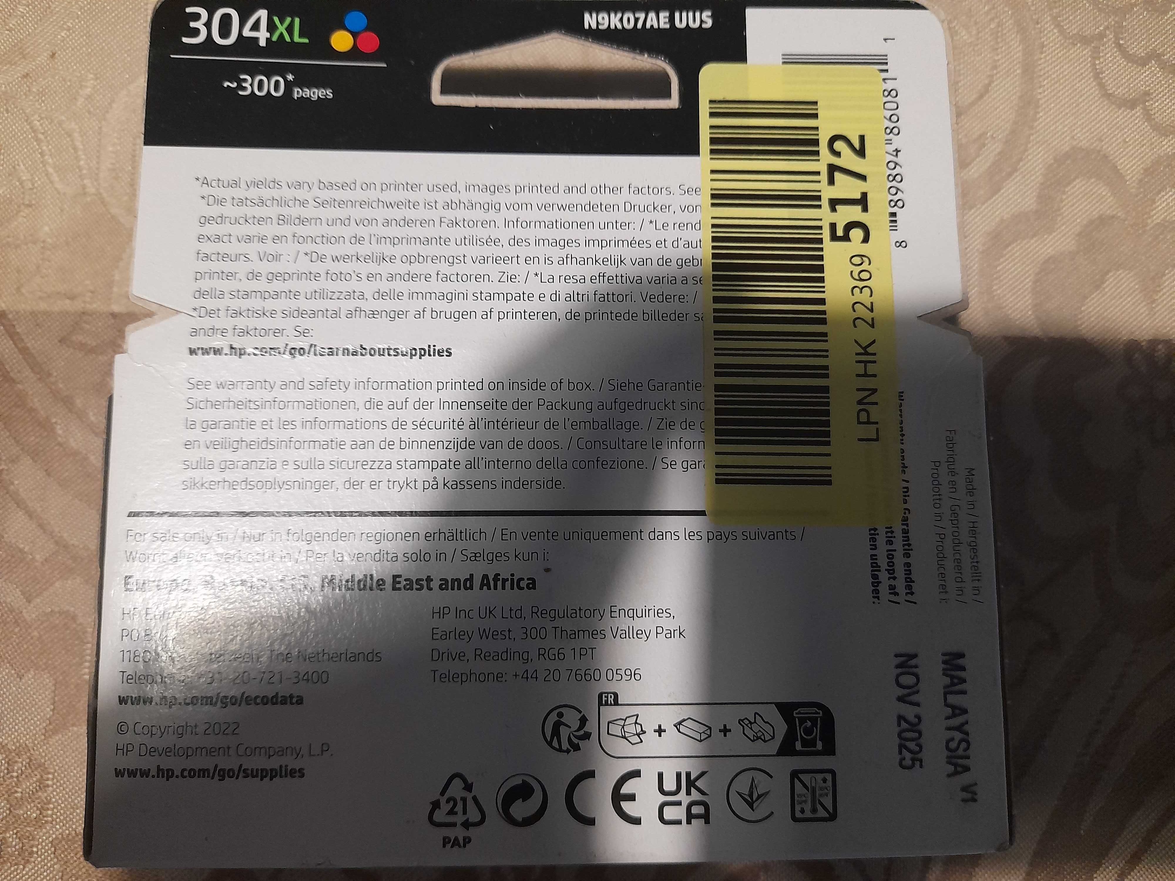 Tusz HP 304XL Tri-Color