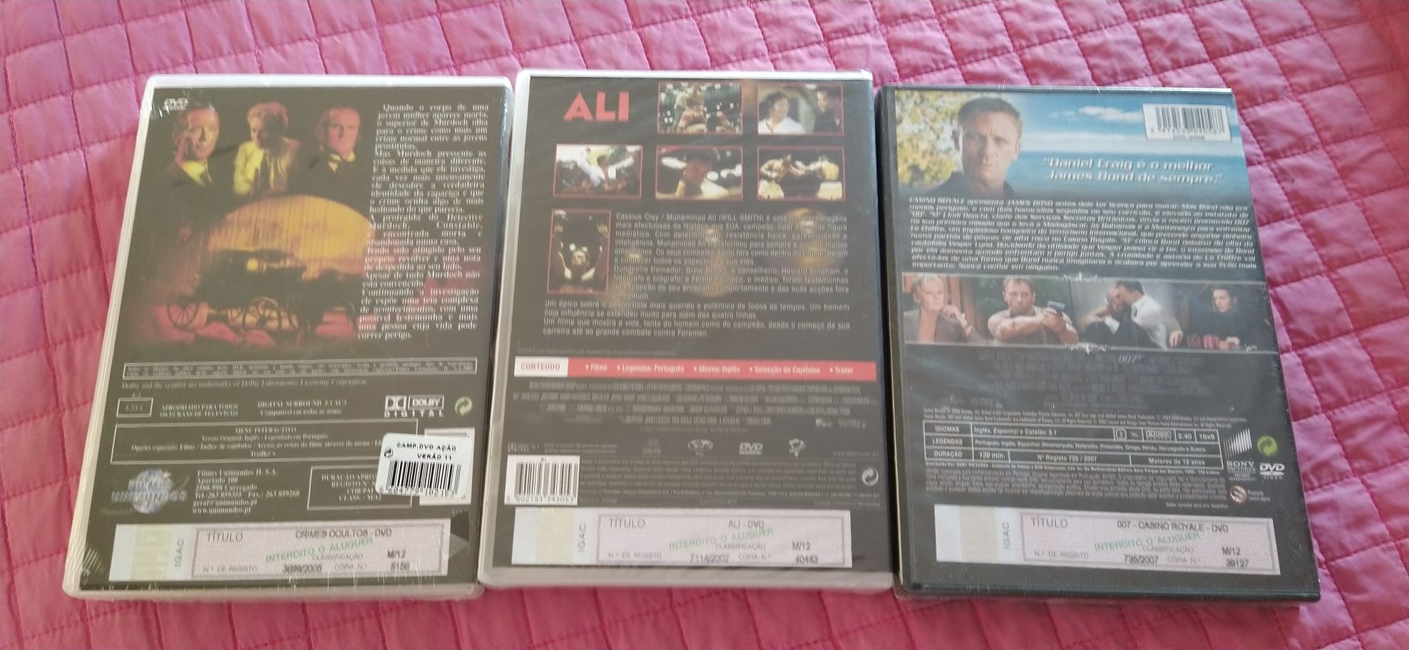 3 DVDs novos, preço lote