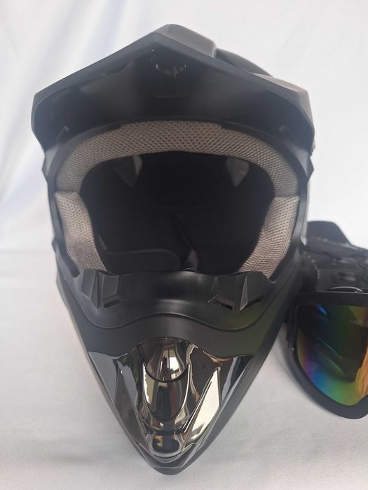 Kask motocrossowy fullface ATV Dirt Bike Black L/XL 59-60cm