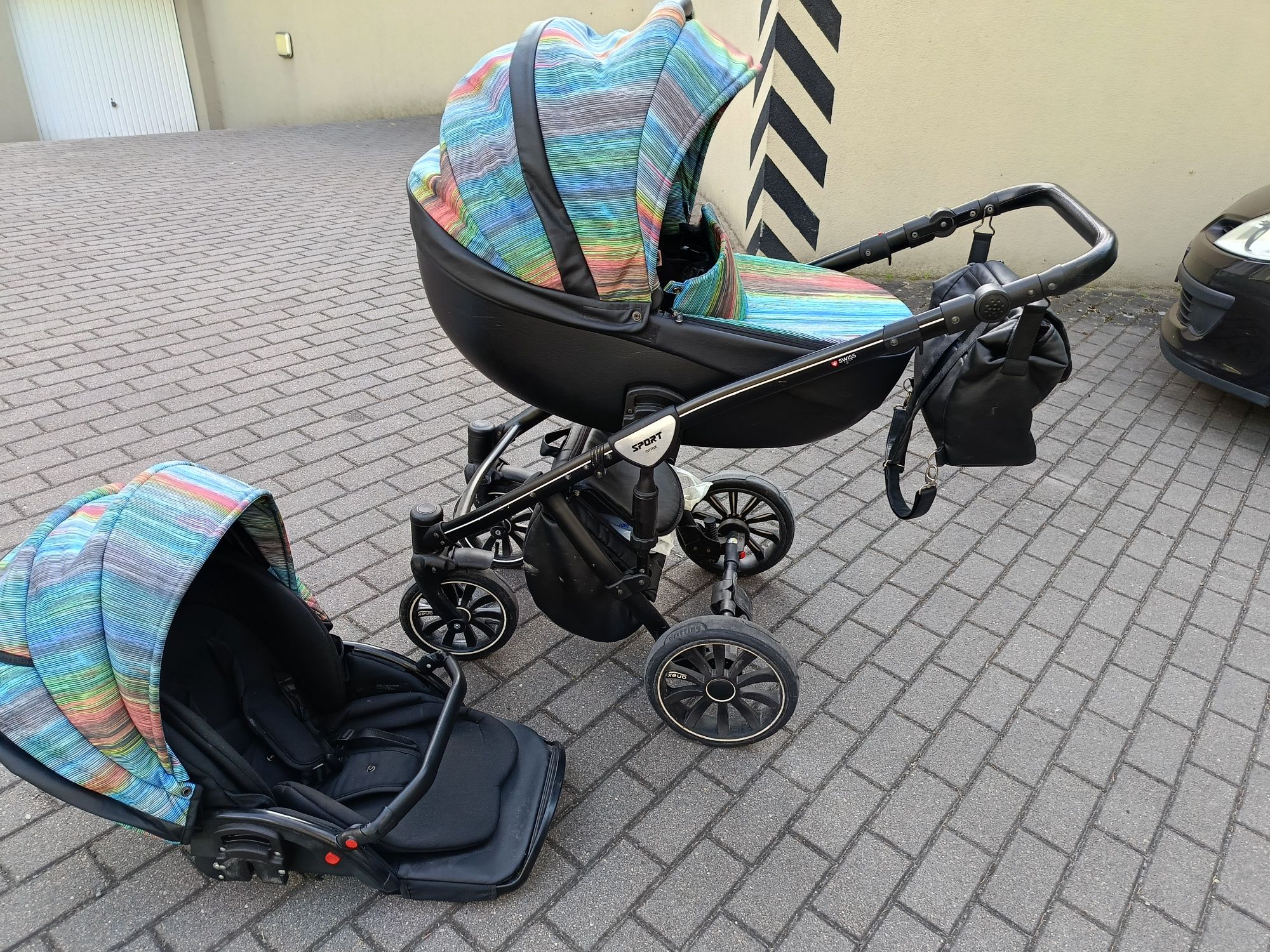Wózek 2w1 anex sport rainbow