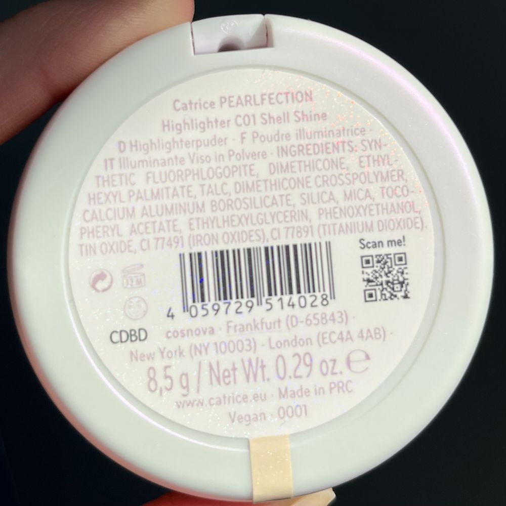 Rozświetlacz Catrice Pearlfection nr C01 01 1 shell shine 8,5 g