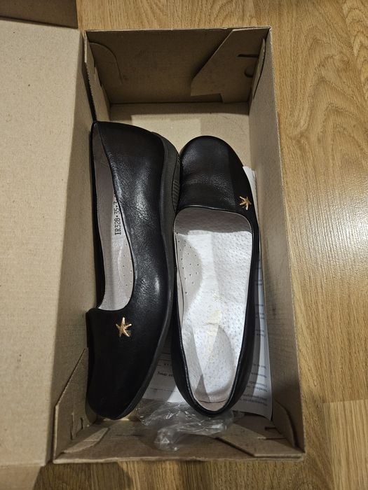 Туфлі шкіряні, дитячі, чорні, 35 розмір, Irbis