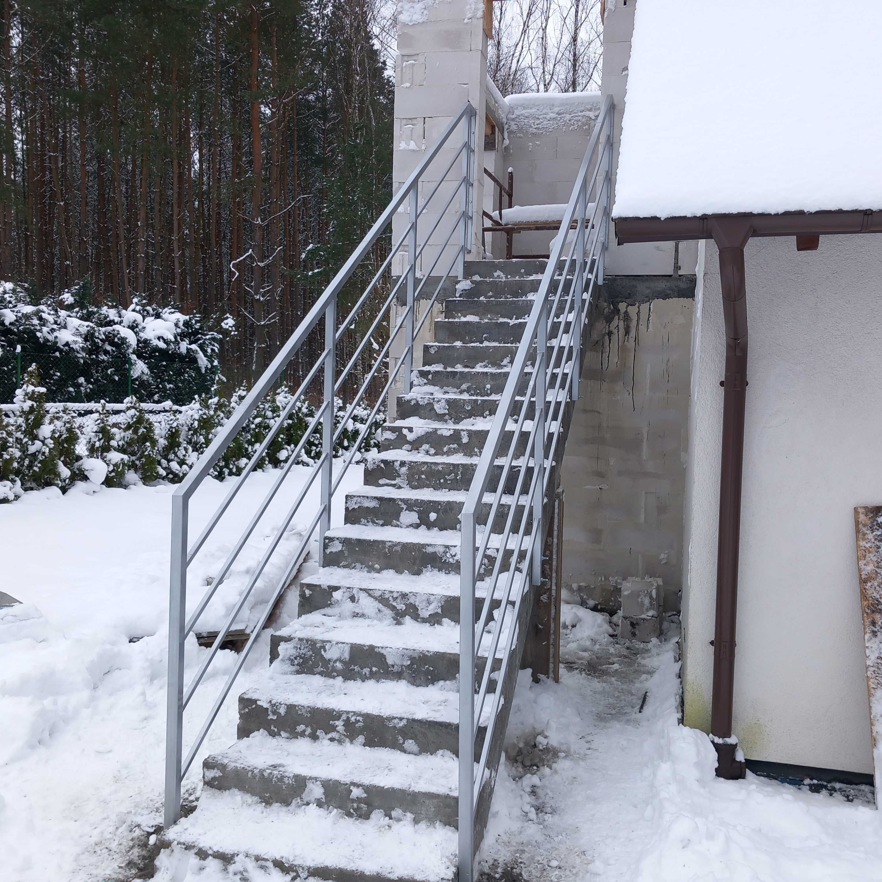 Balustrady schodowe stal zwykła i nierdzewna