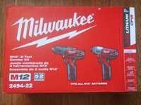 Набор компактных шуруповертов Milwaukee M12 2494-22