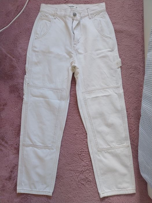 Calças de ganga brancas