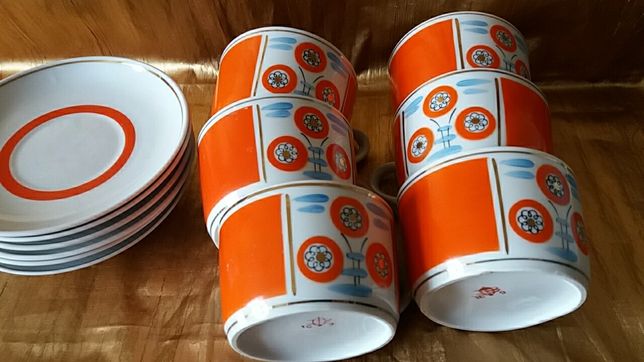 Чашка чайная пара Полонное фарфор винтаж СССР