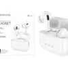 Гарнітура Double з кейсом Bluetooth Borofone BW59 True колір: білий