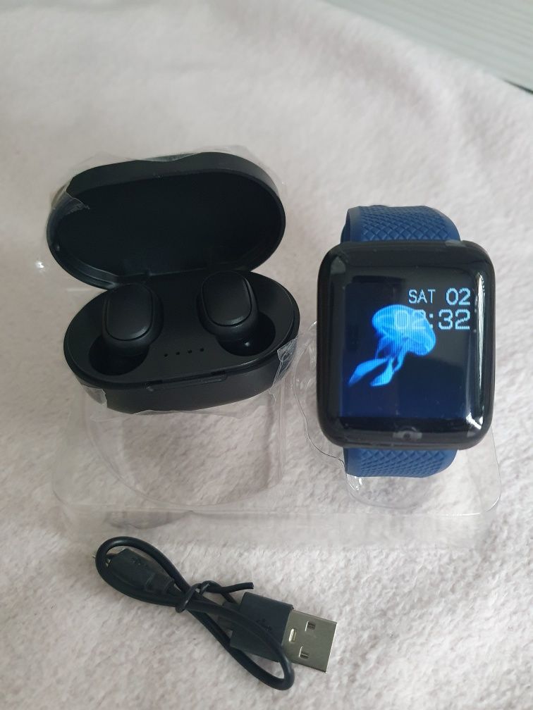 Zestaw zegarek Smart watch plus słuchawki bezprzewodowe