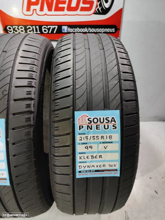 2 pneus semi novos kleber 215-55r18 oferta da entrega -120 euros