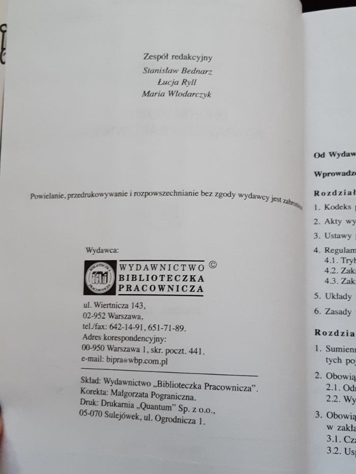 Bessaraba Ryszard, Podstawowe obowiązki pracownika