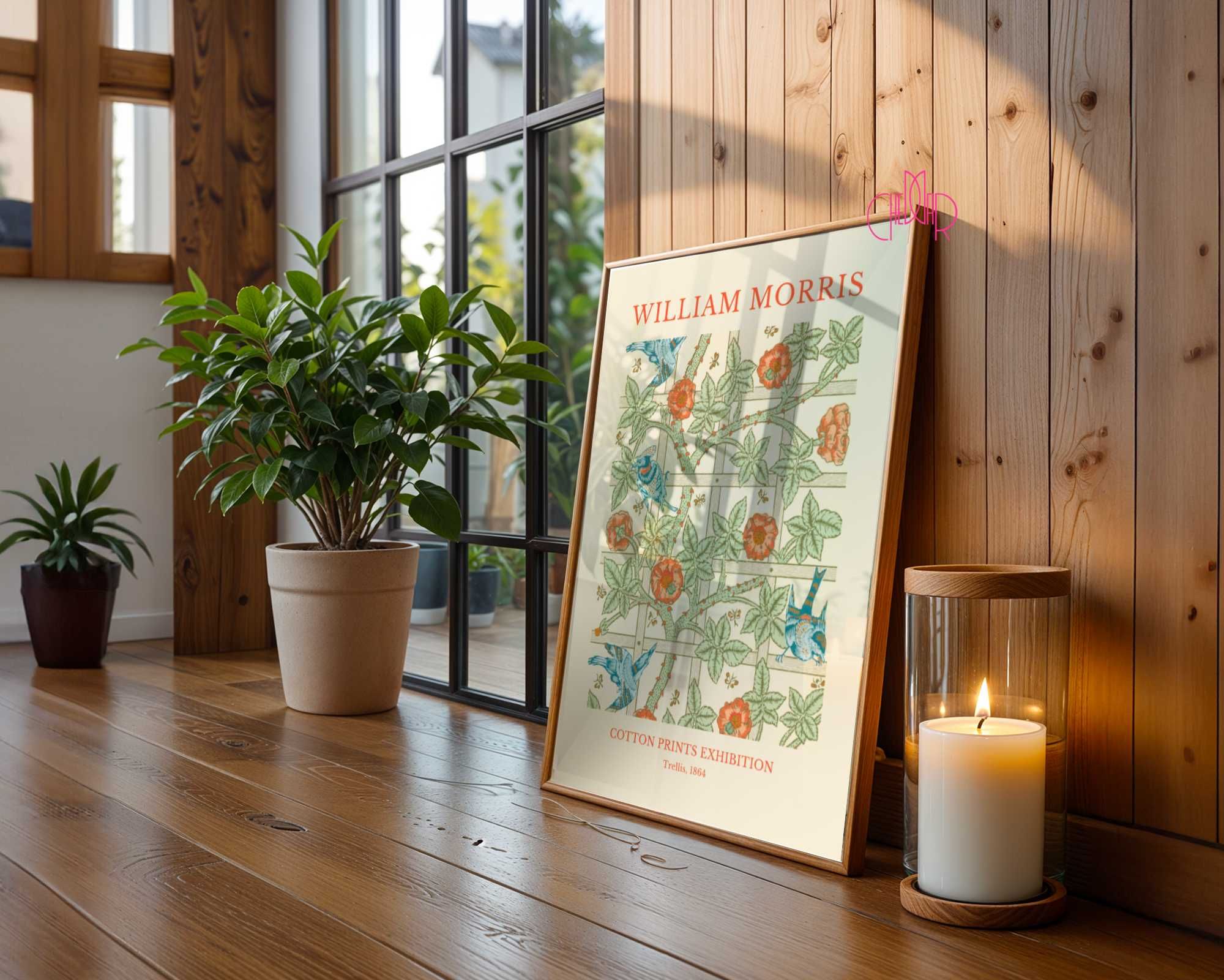Plakat William Morris, motyw florystyczny