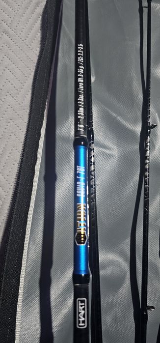 Cana Carbono Hart Nation Squid F76 2.3m passadores Fuji choco lulas