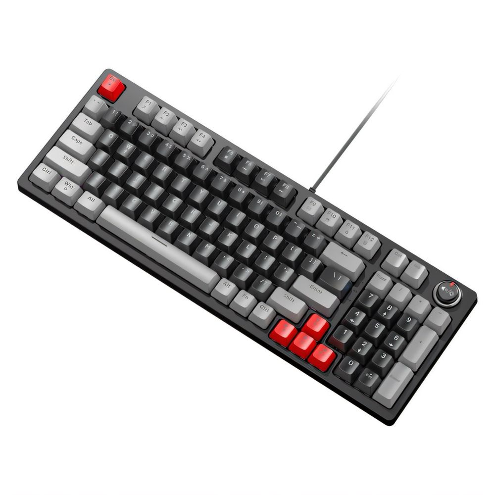 Клавіатура механічна на блакитних свічах 85% з RGB чорна УЦІНКА!