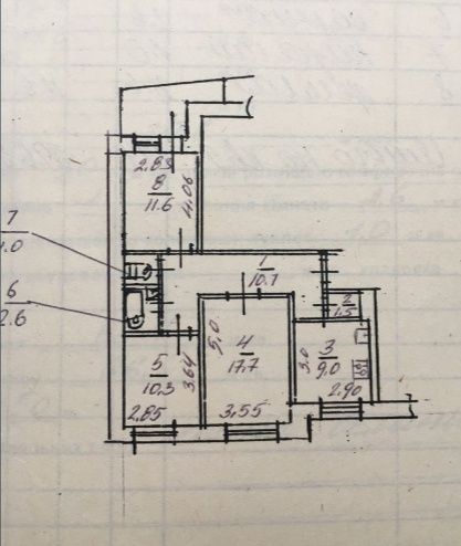 Продам 3к квартиру, Победа-6