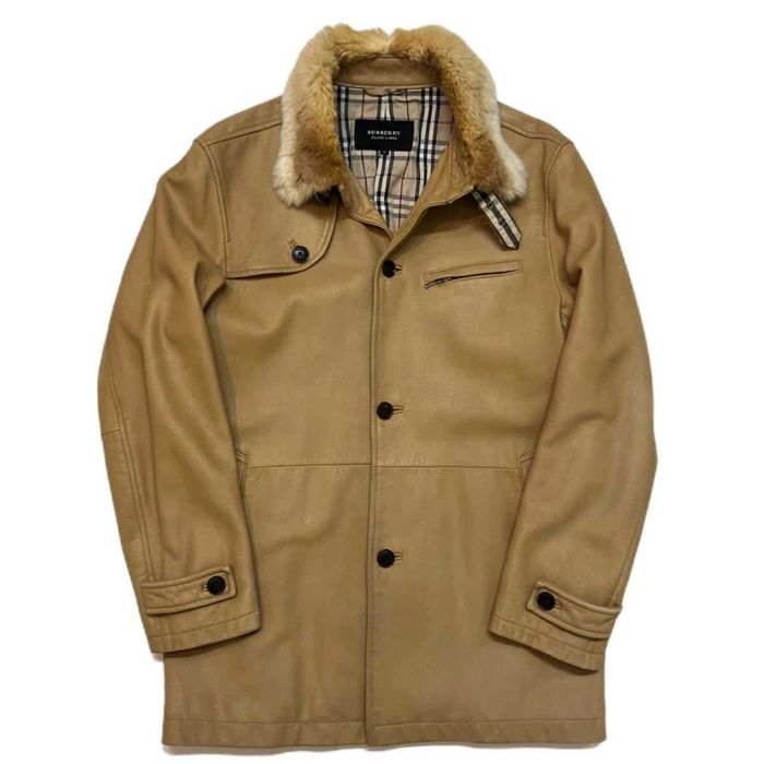 Burberry Black Label kurtka skórzana vintage luxury M