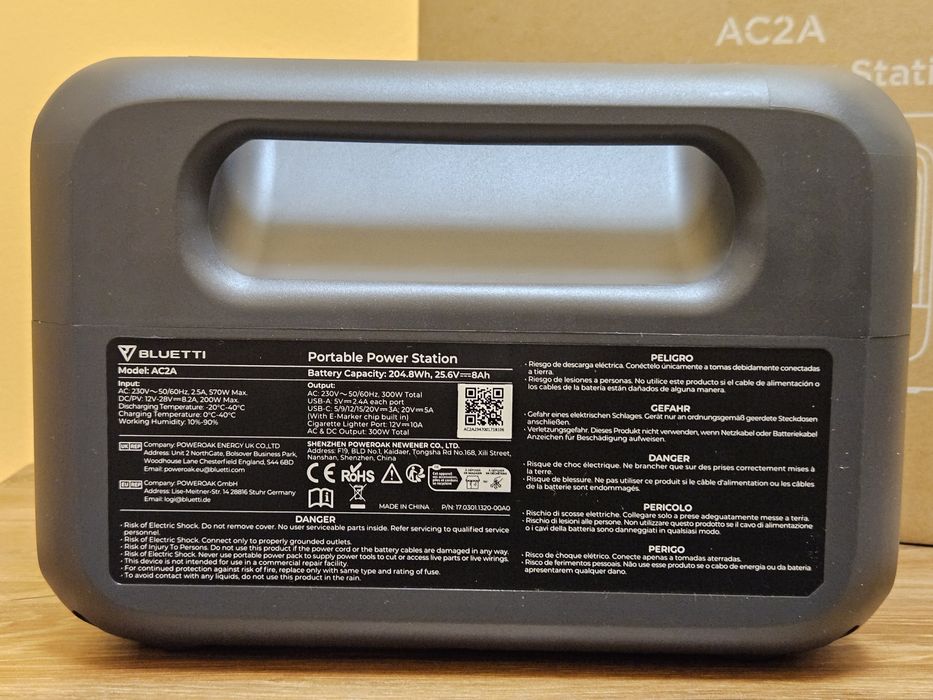 Зарядна станція Bluetti AC2A, ДБЖ для дому, портативна електростанція