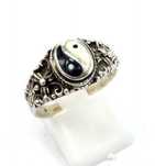 Srebrny pierścionek Unisex YIN & YANG R.18