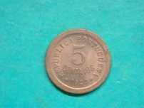 1291 - República: 5 centavos 1927 bronze, por 3,00