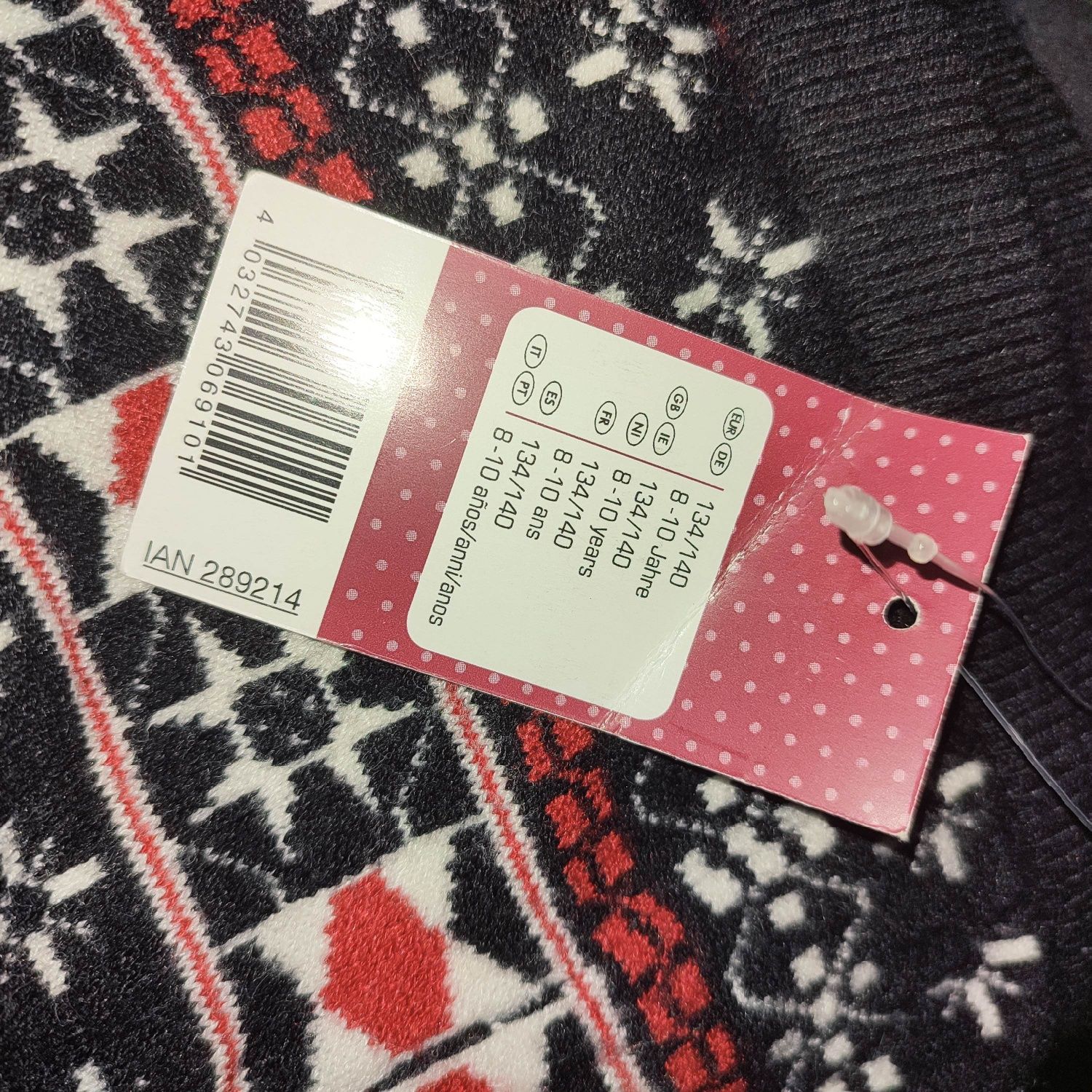 Legginsy ocieplane motywem świątecznym zimowym Święta nowe z metka