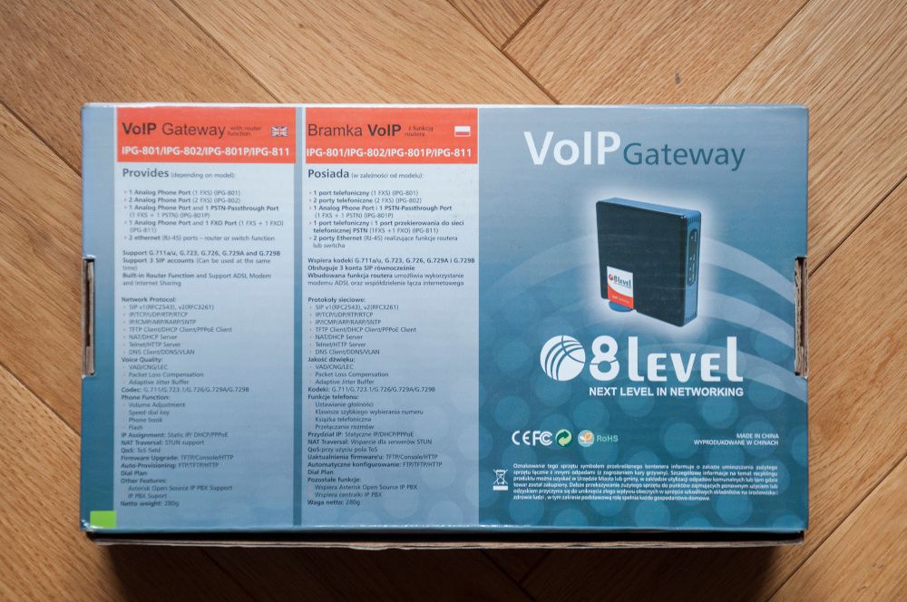 Bramka/router VoIP 8level IPG-802