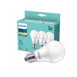 Zestaw 3x Żarówka Philips LED E27 10W = 75W 2700K CIEPŁA BIAŁA 1055lm