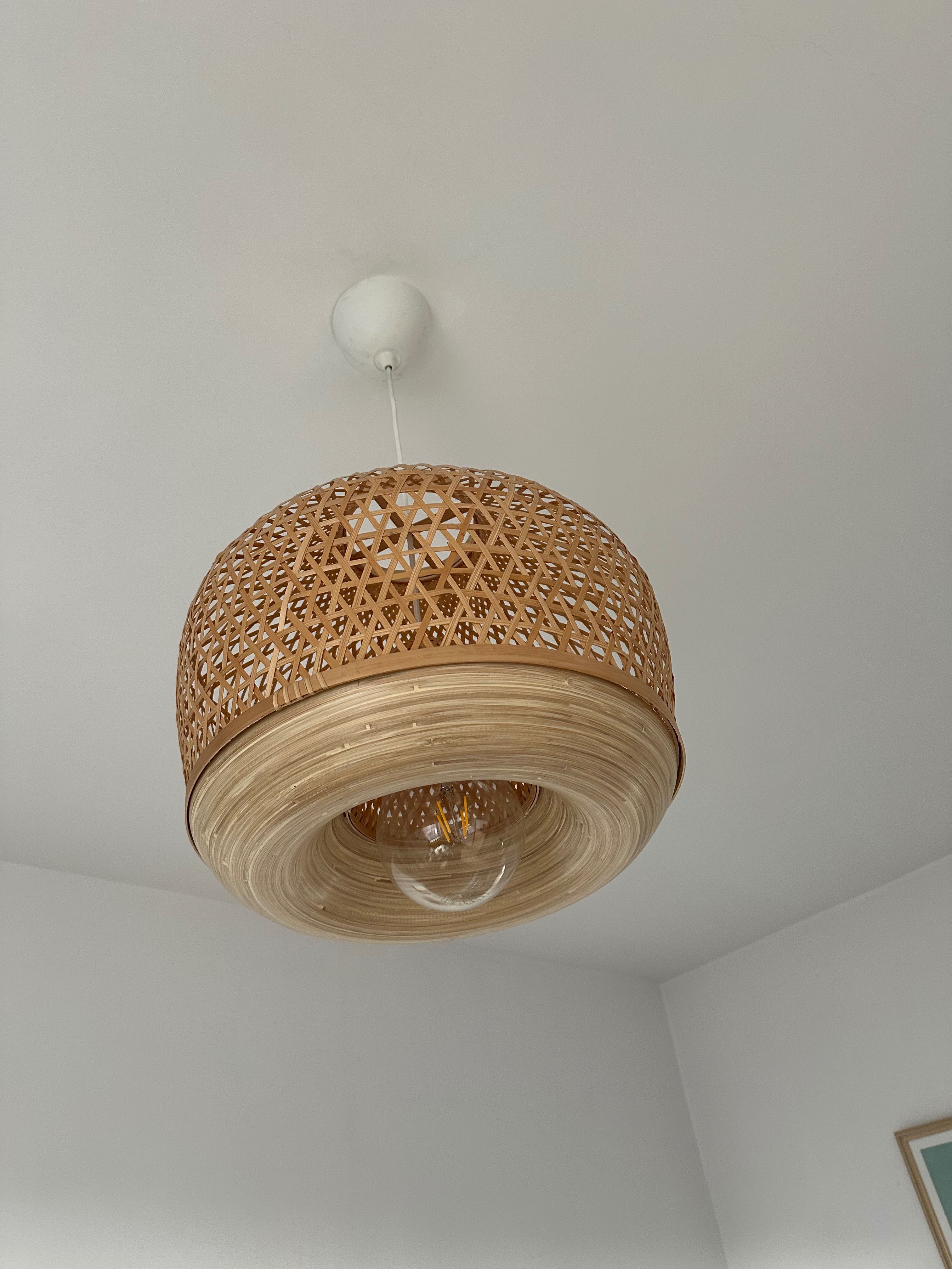 Lampa wisząca, bambus/wykonano ręcznie, 45 cm