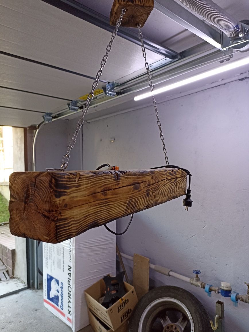 Lampa z bala rustykalna
